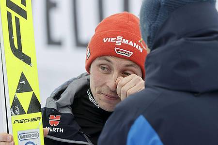 Der Kombinierer Eric Frenzel verdrückte beim letzten Wettkampf seiner Karriere ein paar Tränen.
