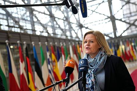 Innenministerin Nancy Faeser in Brüssel.