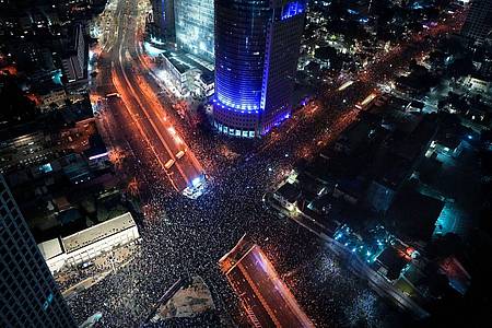 Allein in Tel Aviv gingen rund 160.000 Menschen auf die Straße.