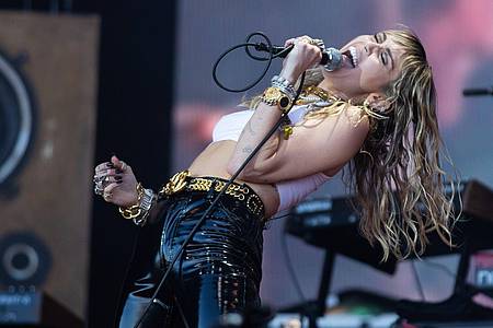 US-Sängerin Miley Cyrus beim Glastonbury Festival 2019.