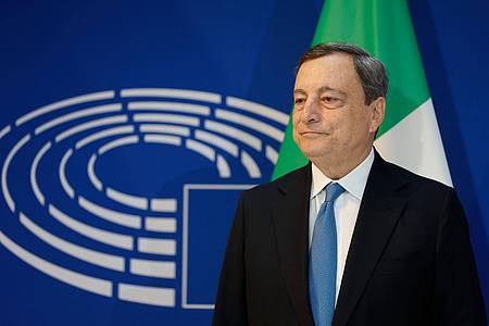 Der italienische Ministerpräsident Mario Draghi im Europäischen Parlament in Straßburg.