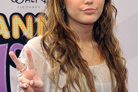 Miley Cyrus 2009 bei der Filmpremiere «Hannah Montana - Der Film».