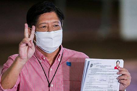 Zeigt sich im Wahlkmapf siegessicher: Der ehemalige Senator Ferdinand "Bongbong" Marcos Jr.
