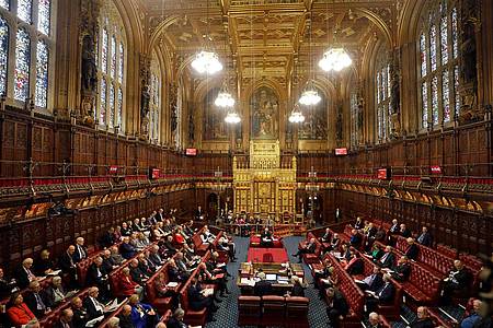 Gesamtansicht vom House of Lords, in dem damals der Gesetzentwurf zum Austritt Großbritanniens aus der Europäischen Union diskutiert wurde.
