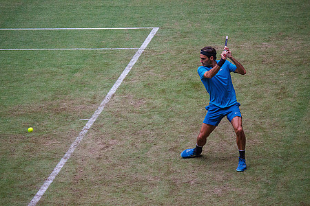 Roger Federer beim Spiel